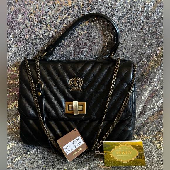 PRATESI FIRENZE Made in ITALY Women’s Shoulder Bag WITH REAL Italian Leather - Picture 3 of 17